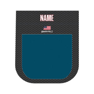 Carbon Fiber Steel Blue Barepelt Pouch