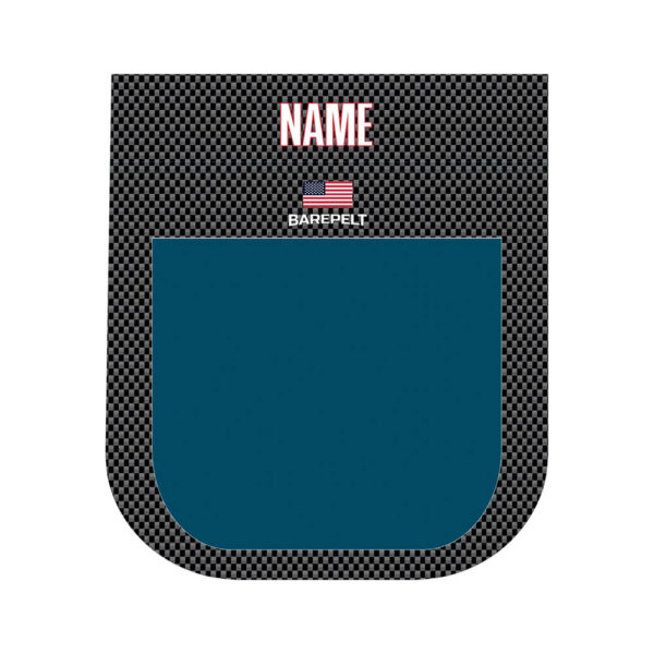 Carbon Fiber Steel Blue Barepelt Pouch