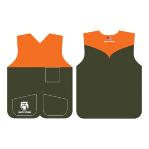 Olive and Orange Barepelt Outdoors Vest
