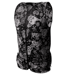 Sugar Skull Black and White Vest